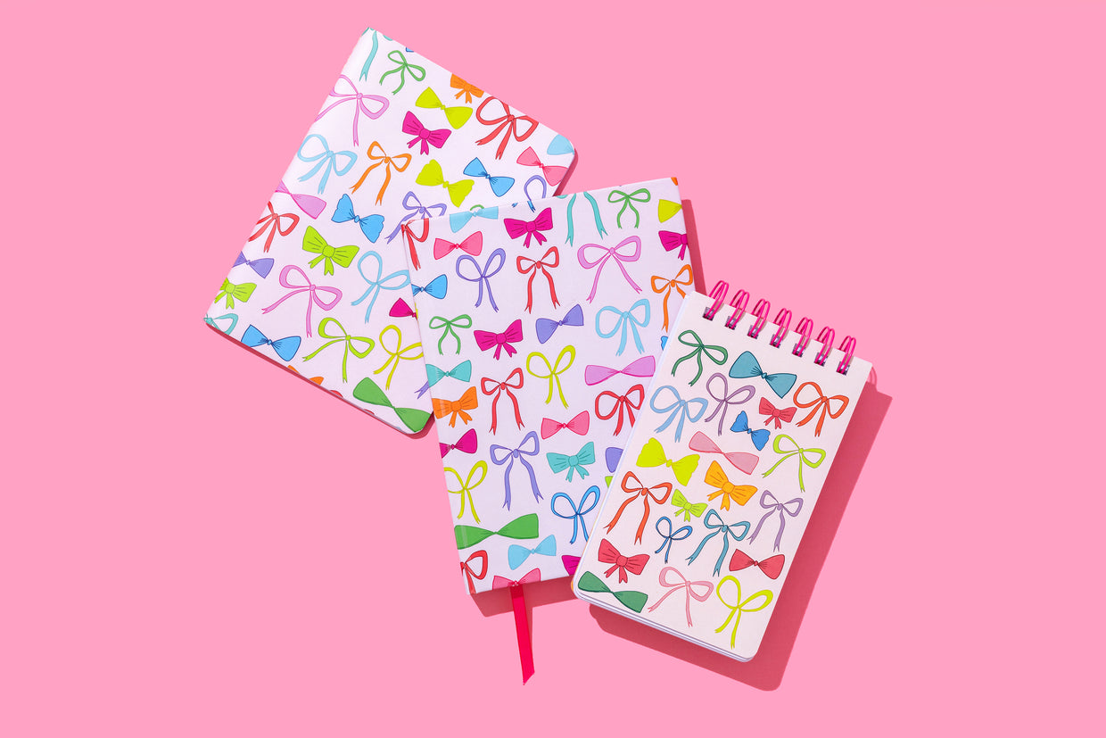 Colorful Bows Notebook Set - Min. 4 (NBK-33)