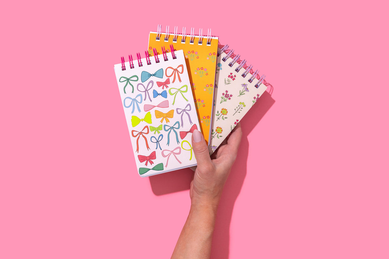 Colorful Bows Spiral Top Notebook - Min. 4 (NBK-39)