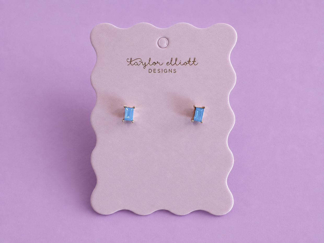 Kit Baguette Stud Earrings - 2 Colors