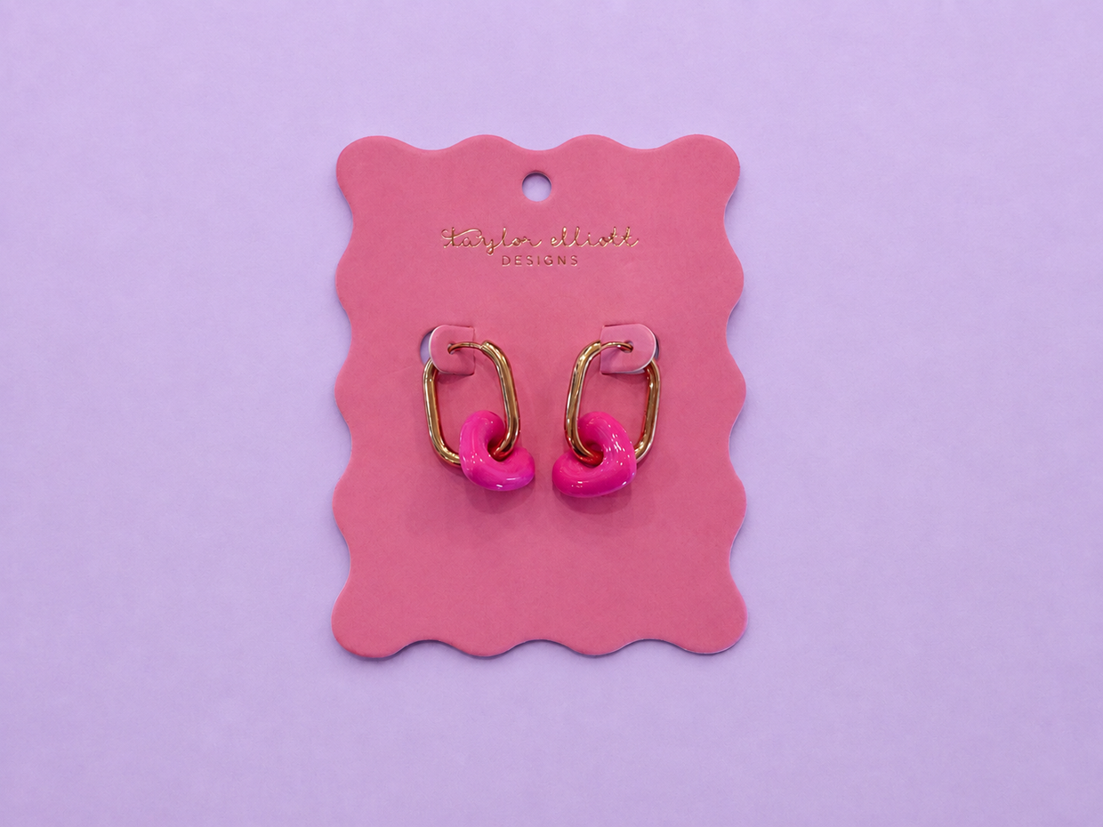 Coco Heart Earrings (E-154) - Min. 2