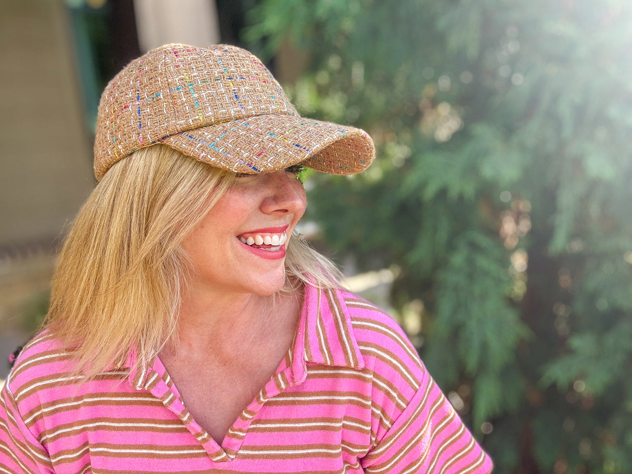 Tweed Baseball Hats (8 Colors) - Min. 2