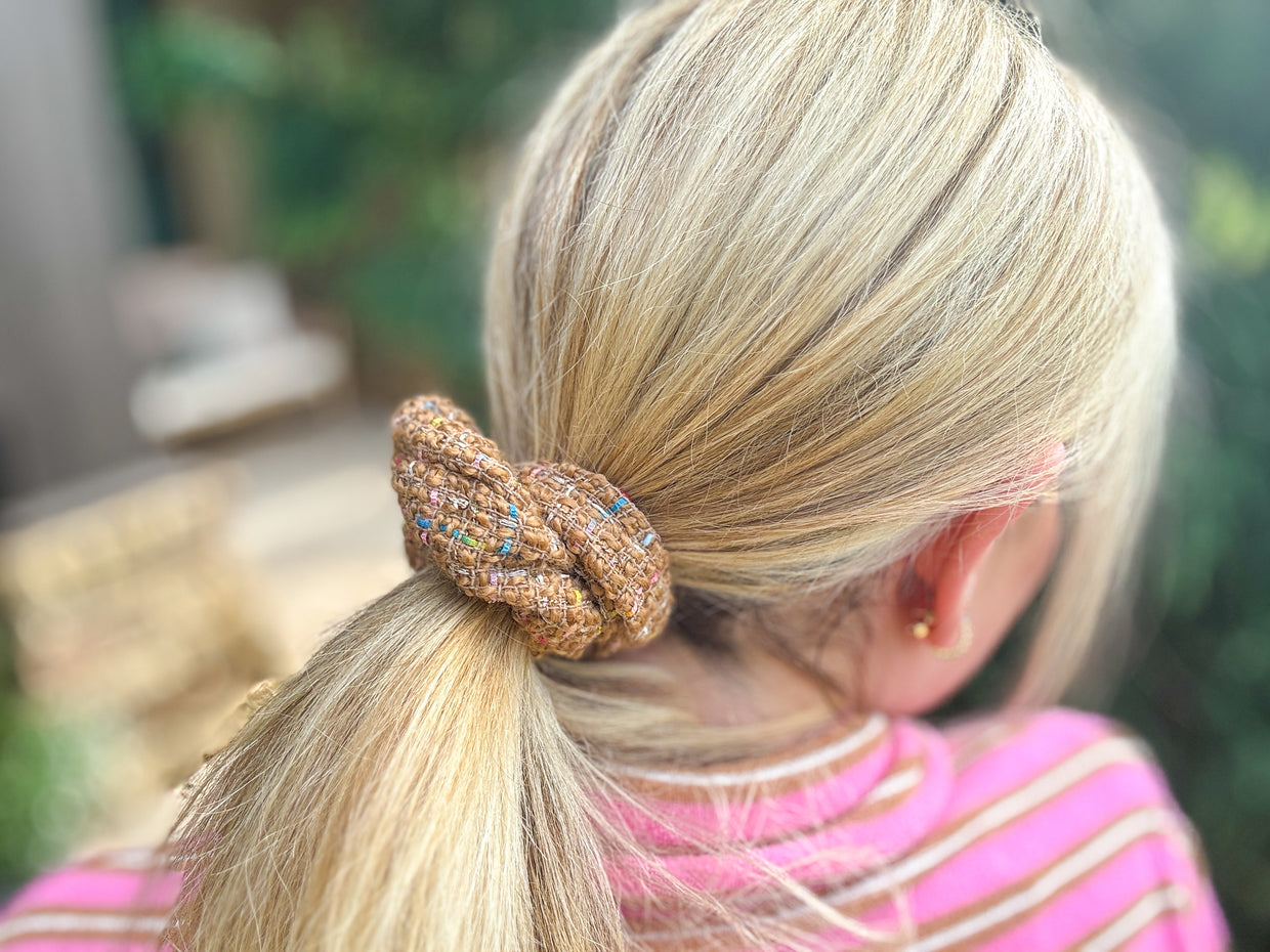 Tweed Scrunchies (12 Colors) - Min. 4