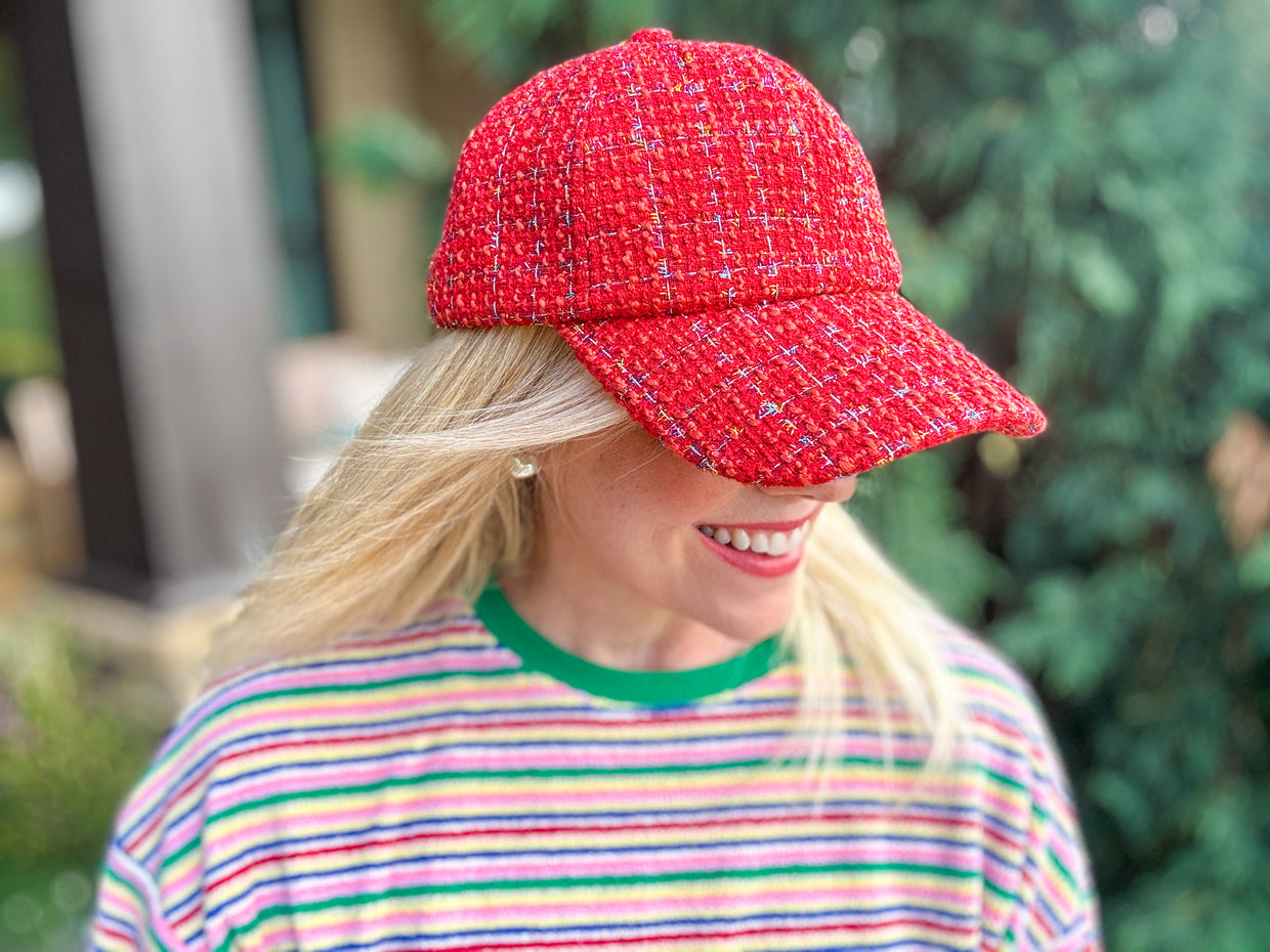 Tweed Baseball Hats (8 Colors) - Min. 2