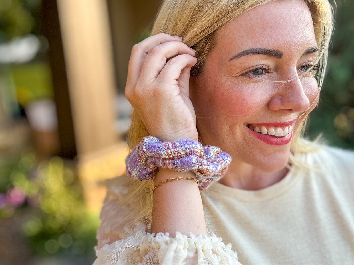 Tweed Scrunchies (12 Colors) - Min. 4