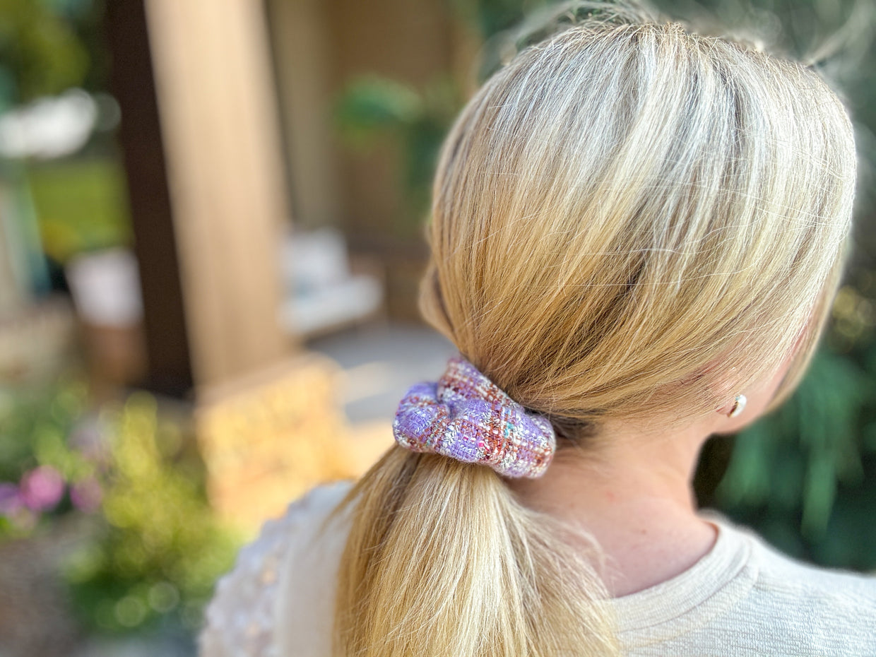 Tweed Scrunchies (12 Colors) - Min. 4
