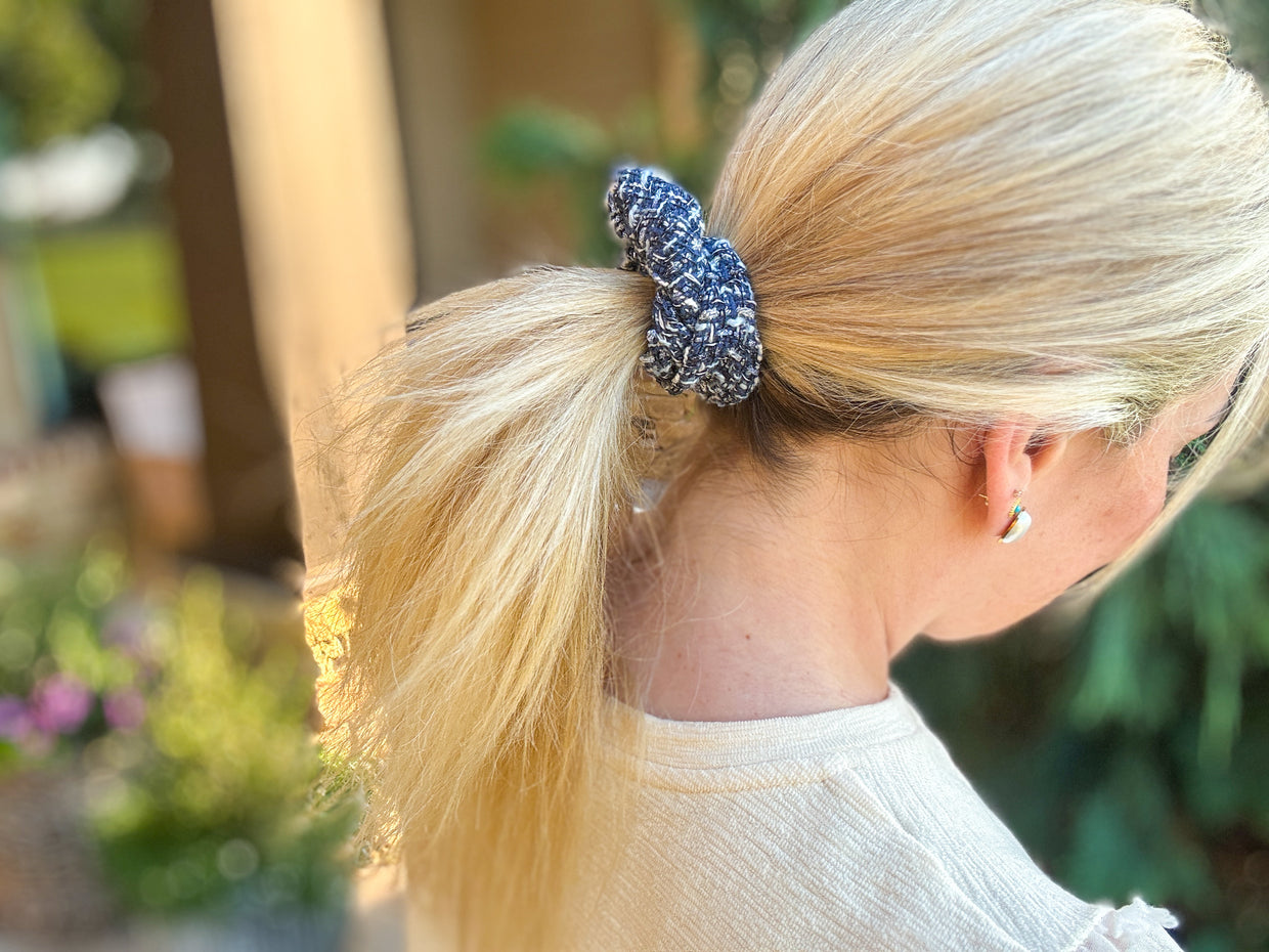 Tweed Scrunchies (12 Colors) - Min. 4