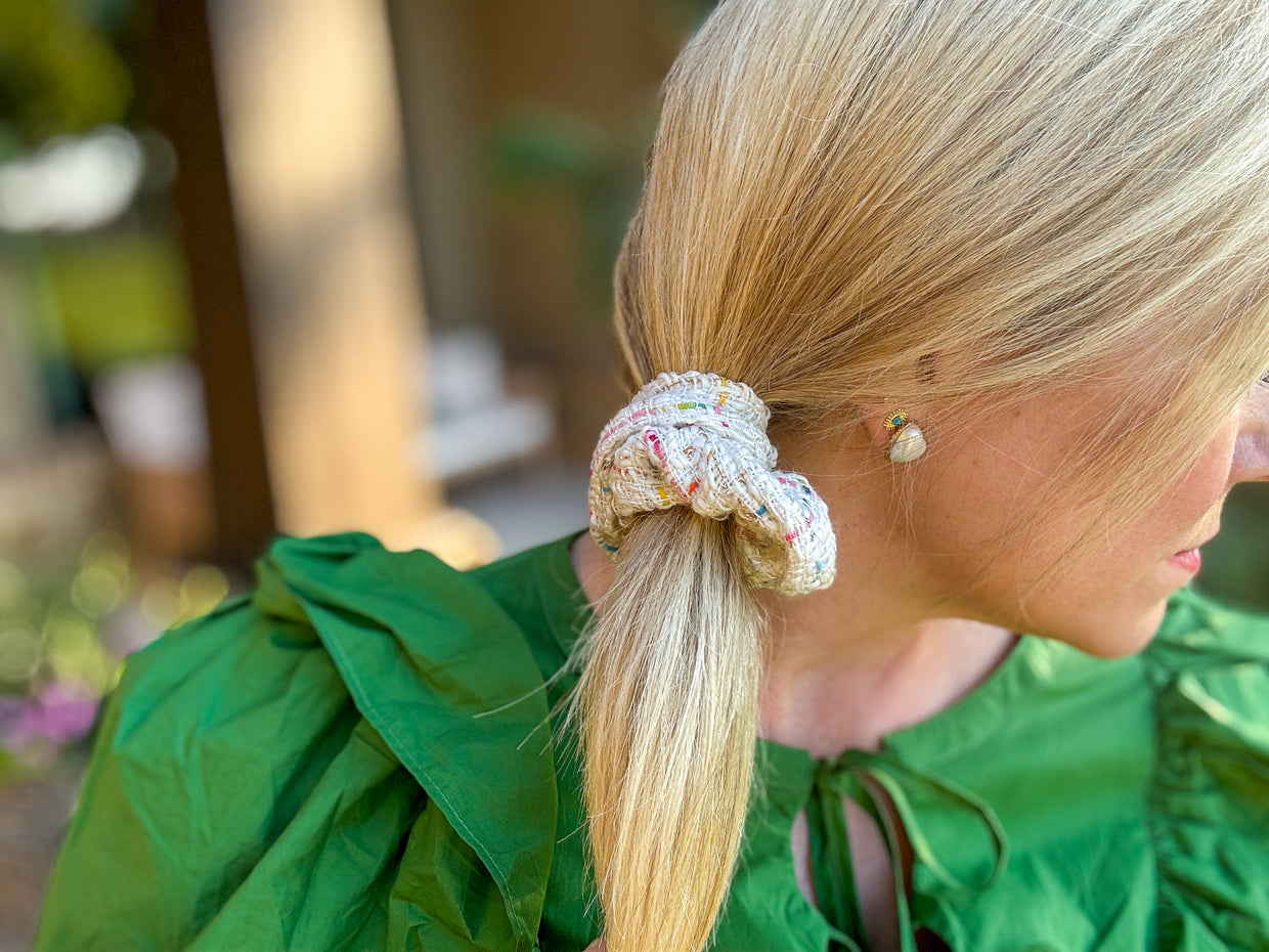 Tweed Scrunchies (12 Colors) - Min. 4