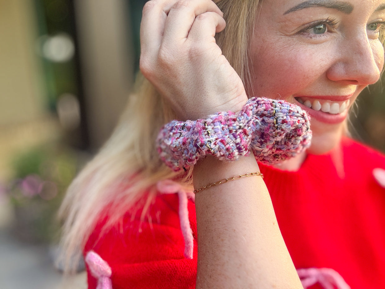 Tweed Scrunchies (12 Colors) - Min. 4