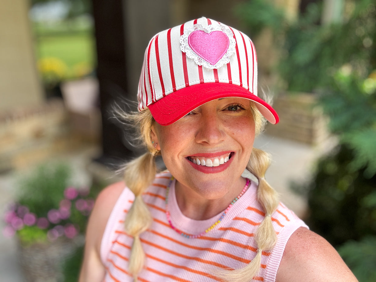 Heart Baseball Hat - Min. 2 (HAT-20)