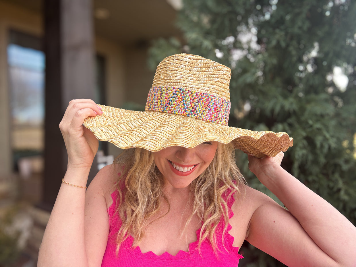 Bekah Wavy Brim Hat - Min. 2 (HAT-07)