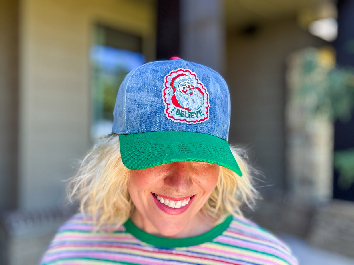 I Believe Vintage Santa Hat - Min. 2 (HAT-60)