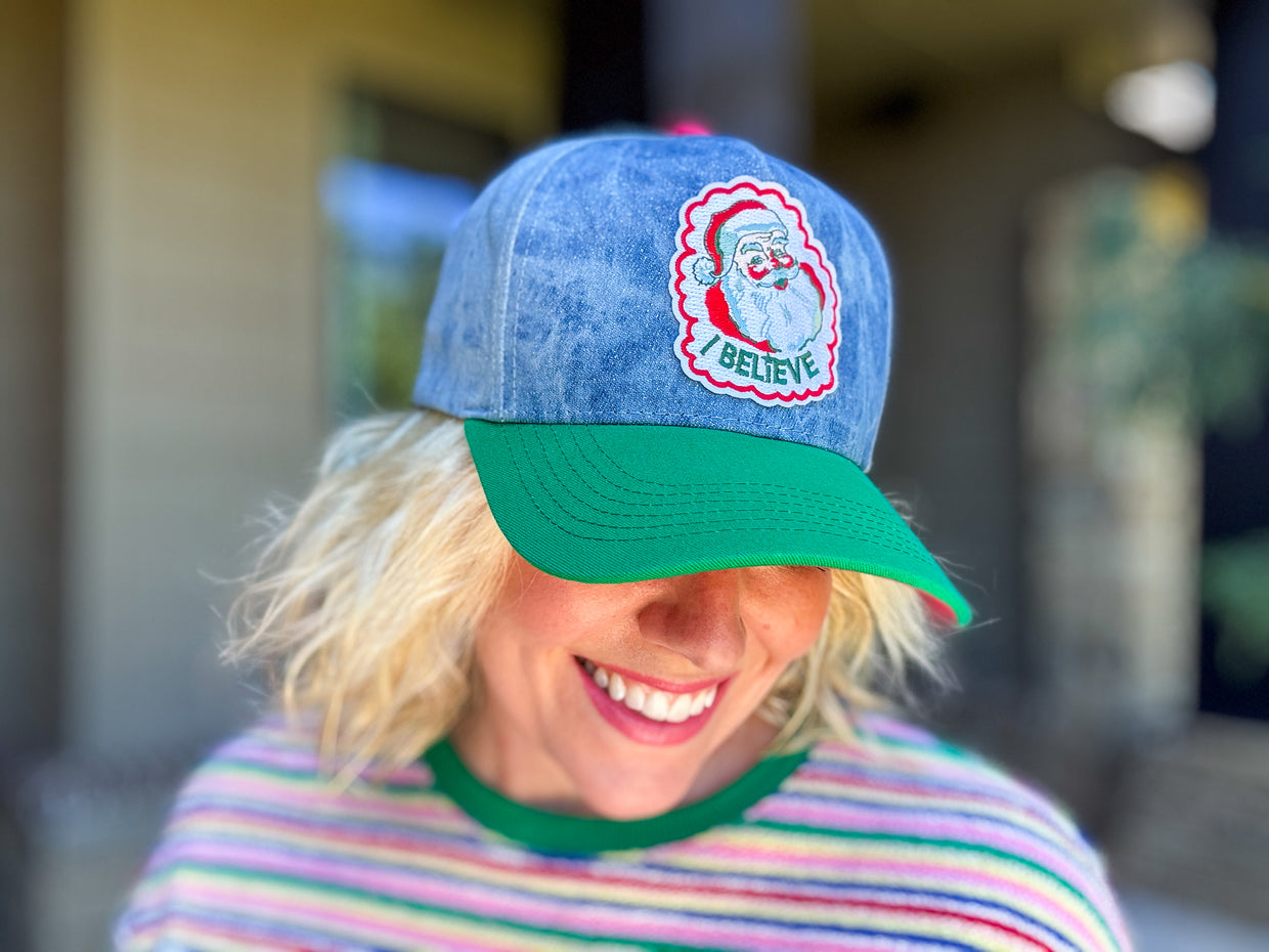 I Believe Vintage Santa Hat - Min. 2 (HAT-60)