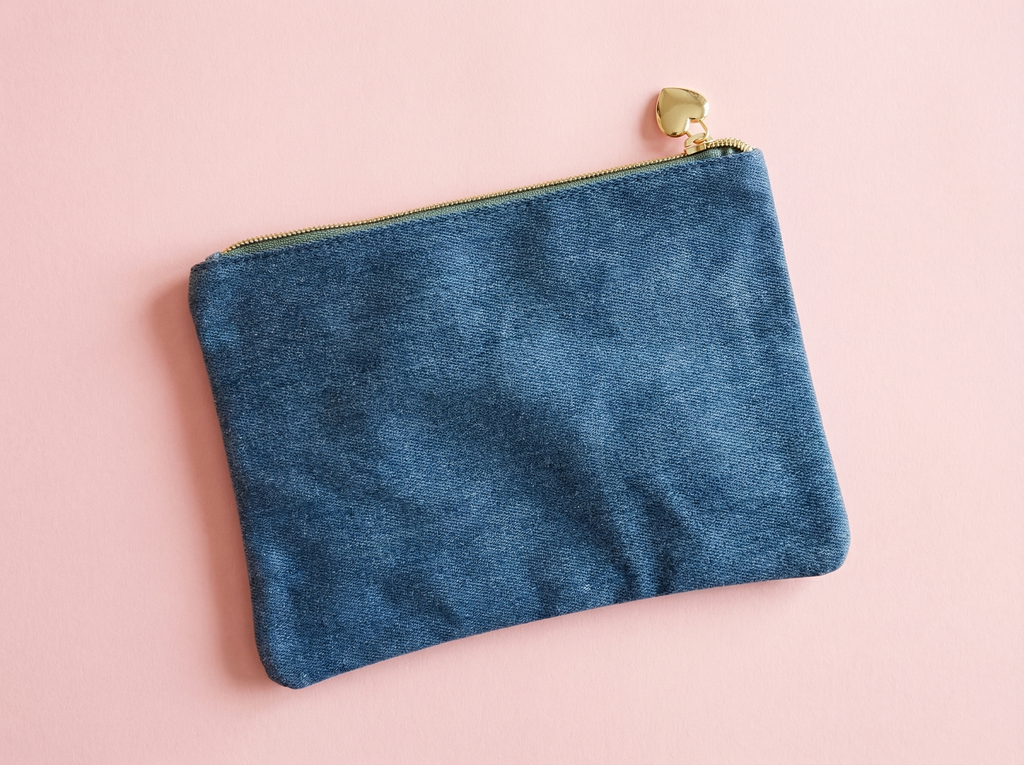 Bella Denim + Bows Pouch Medium - Min. 4 (FF-Pouch02)