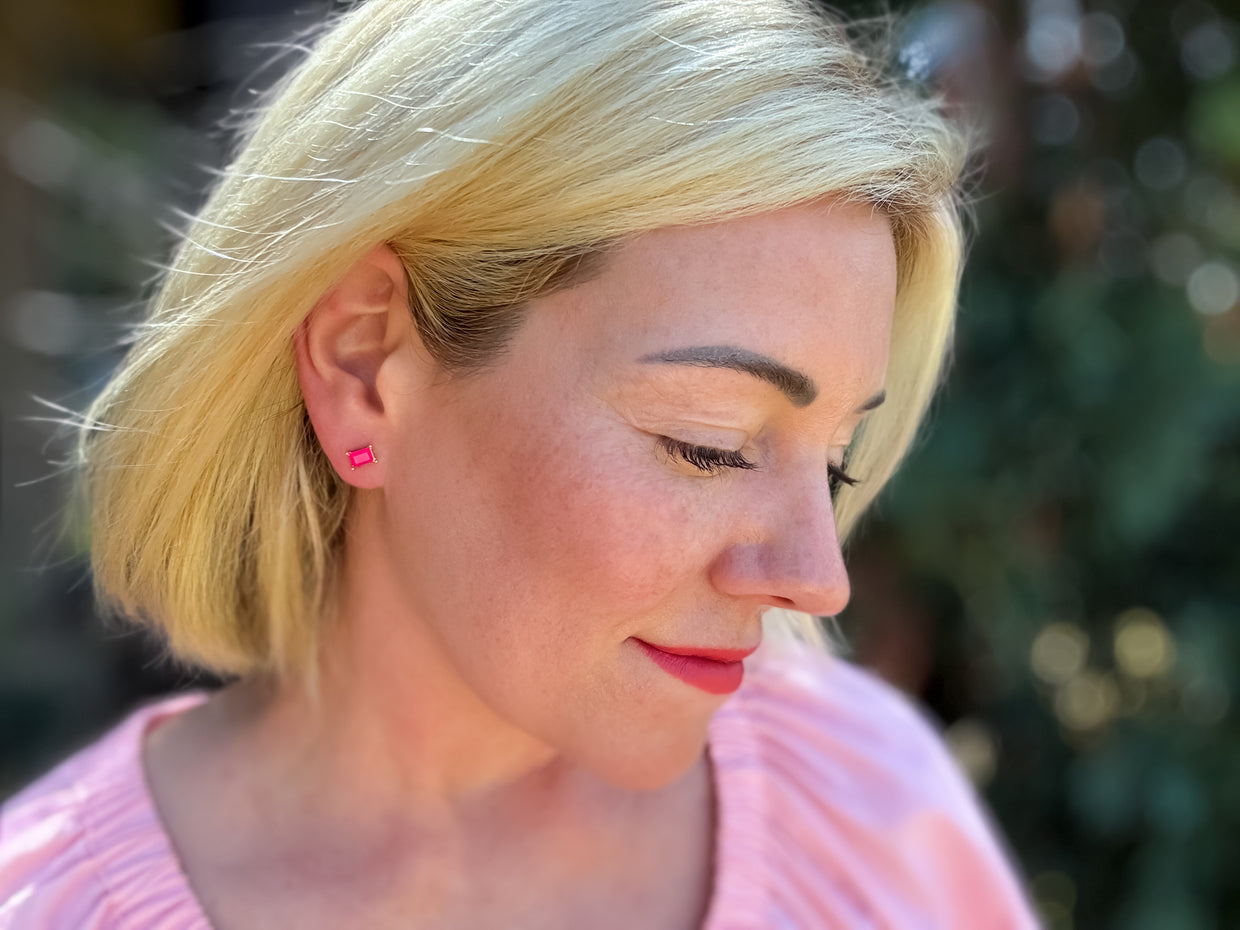 Kit Baguette Stud Earrings - 2 Colors