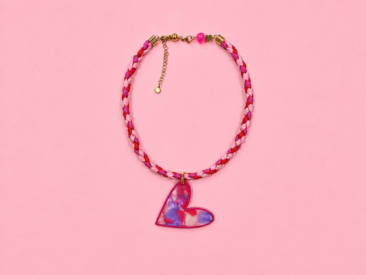 Blakely Braided Heart Necklace (N-97)
