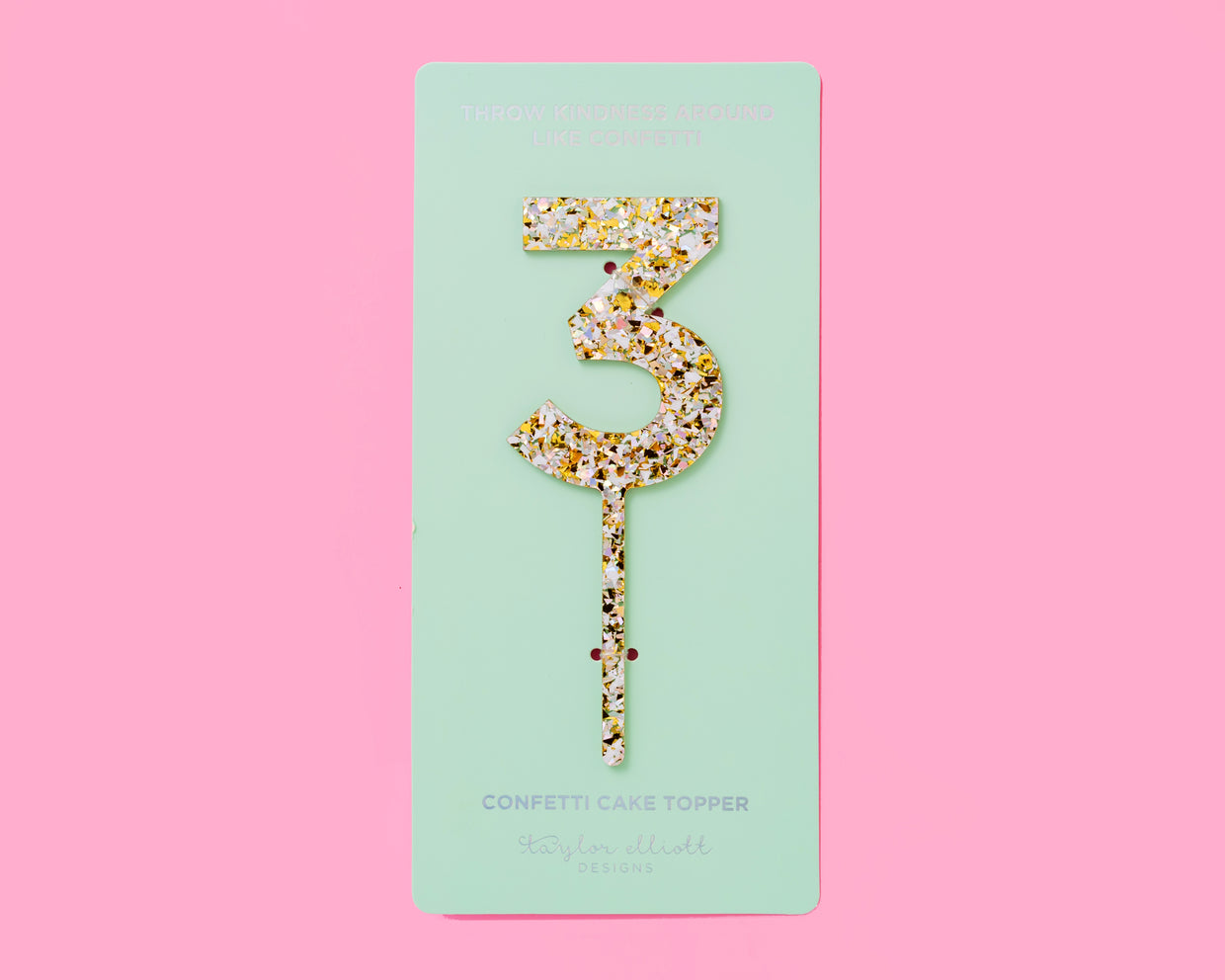 Pearl Confetti Cake Toppers Num 0-9 - Each - Min. 4