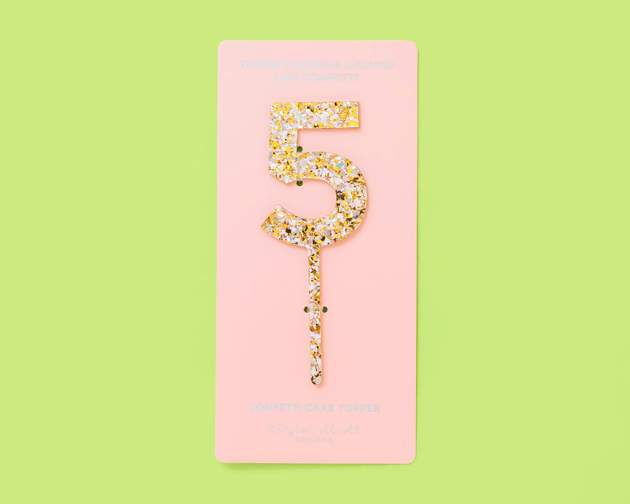 Pearl Confetti Cake Toppers Num 0-9 - Each - Min. 4