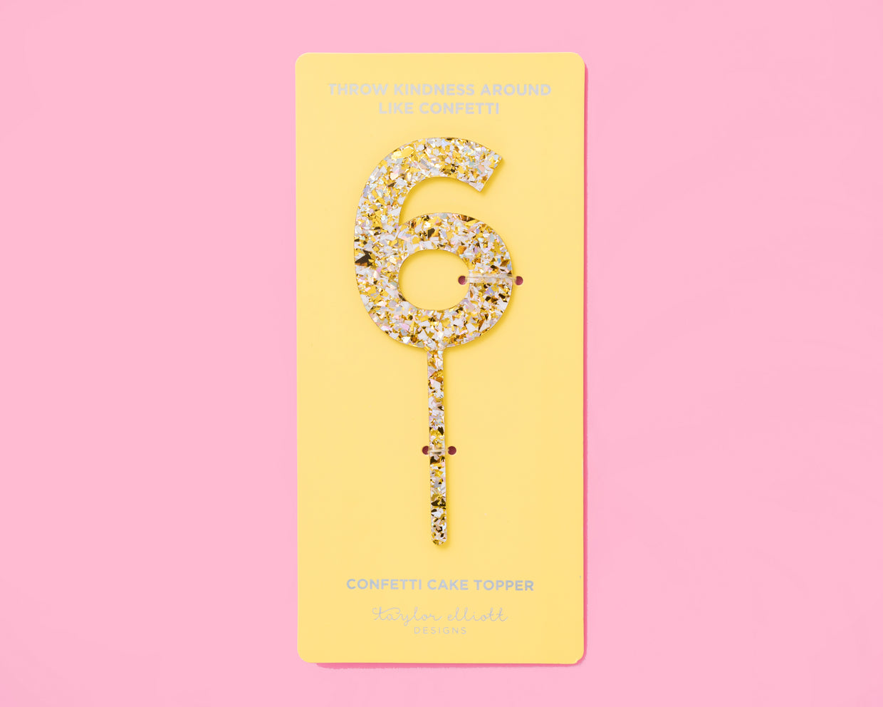 Pearl Confetti Cake Toppers Num 0-9 - Each - Min. 4