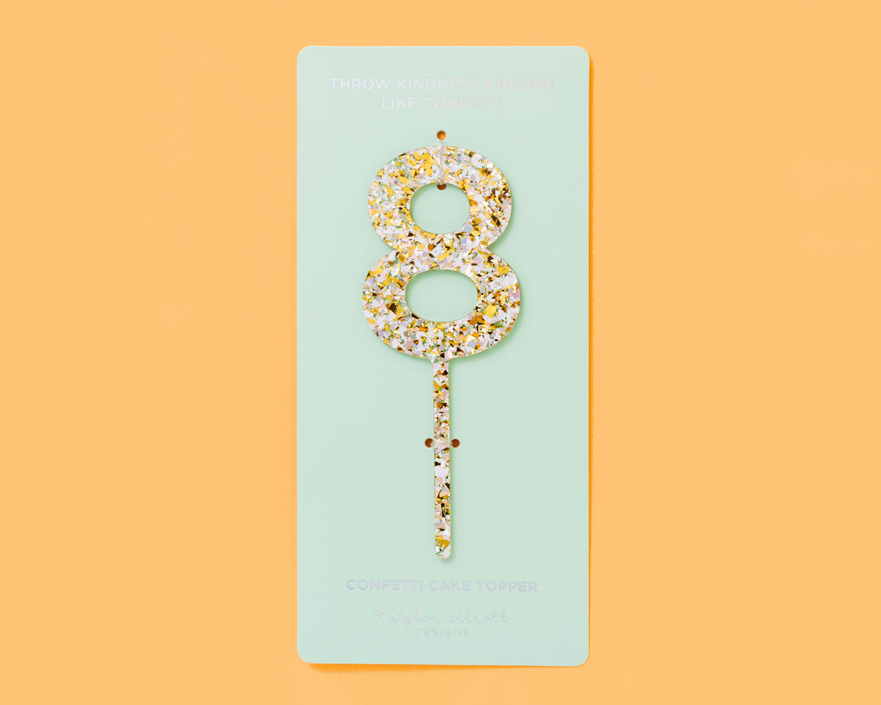 Pearl Confetti Cake Toppers Num 0-9 - Each - Min. 4