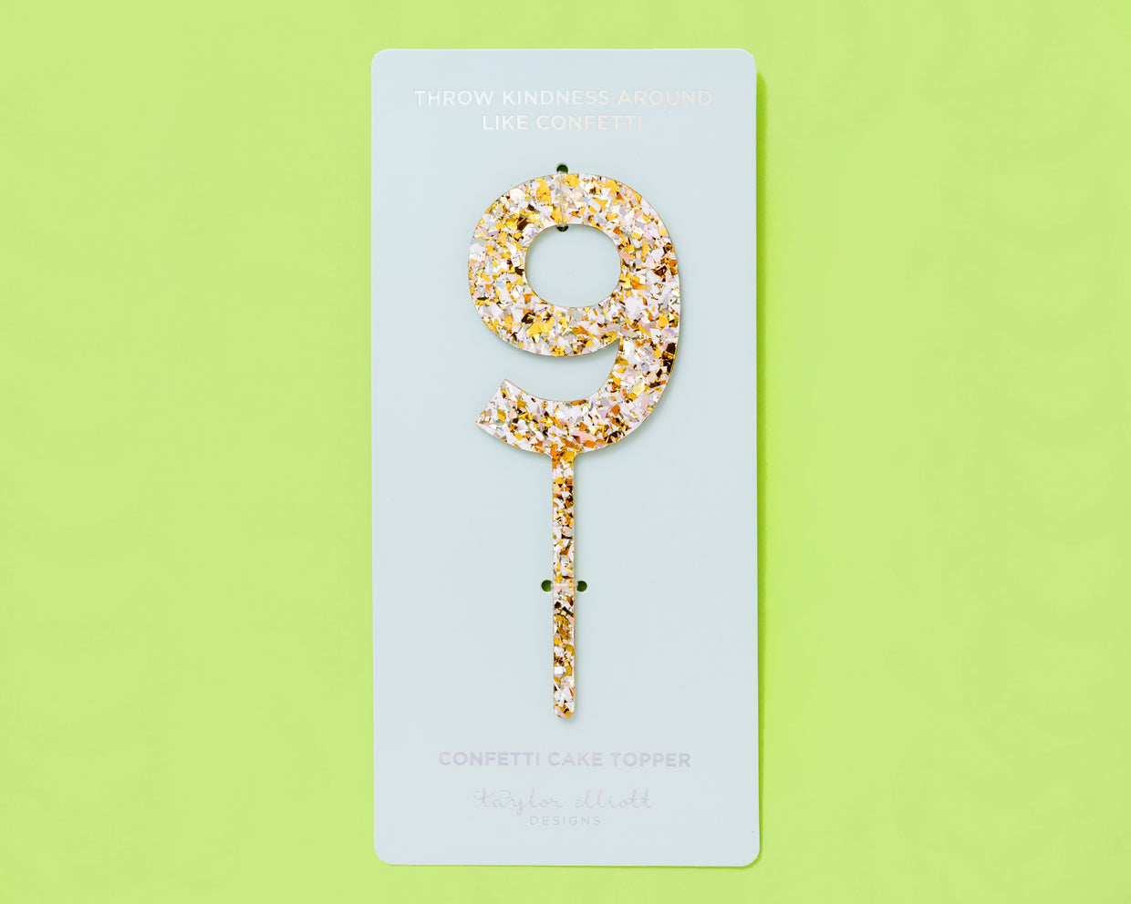 Pearl Confetti Cake Toppers Num 0-9 - Each - Min. 4