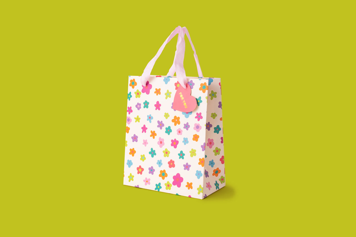 Happy Flowers Gift Bags (3 Sizes) - Min. 4