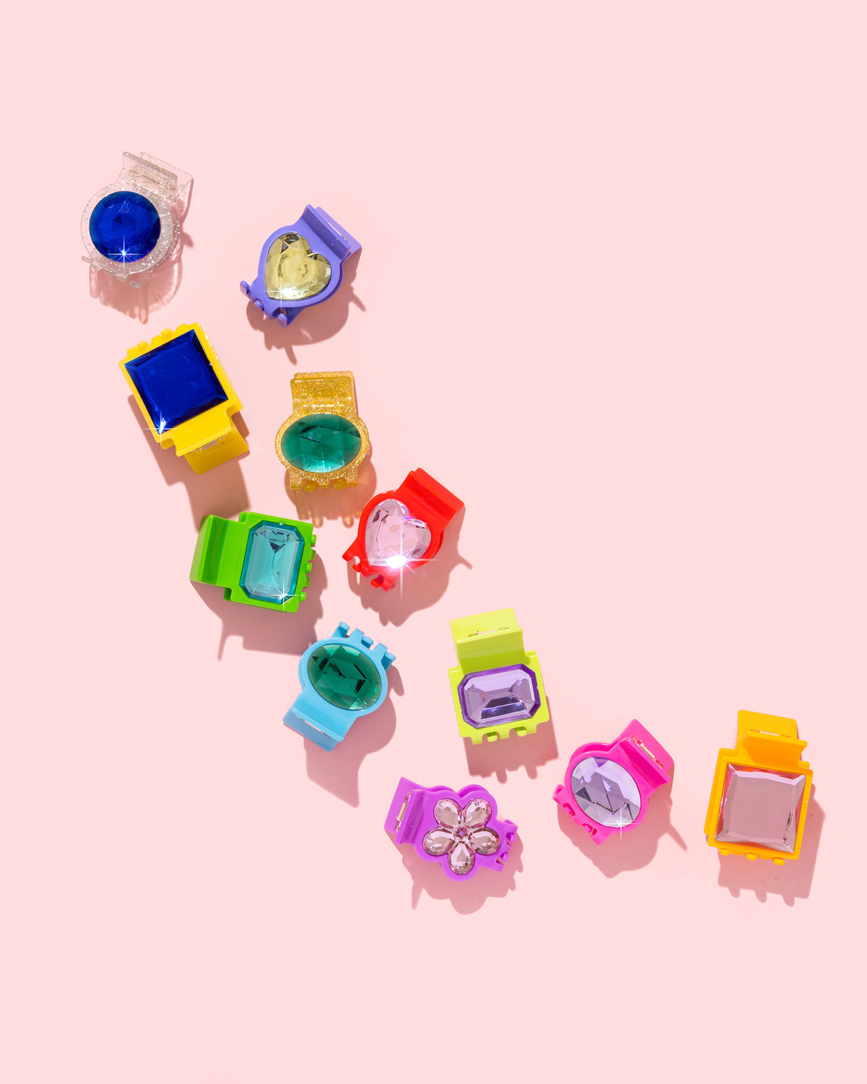 Yellow Blue Gemstone Claw Clip - Min. 4 (CC-45)