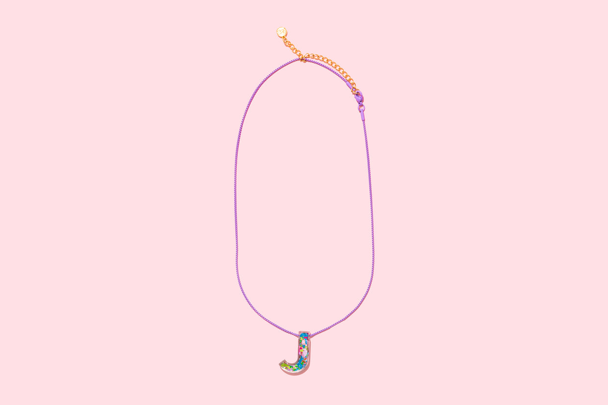 Colorful Confetti Letter Necklaces - Min. 2