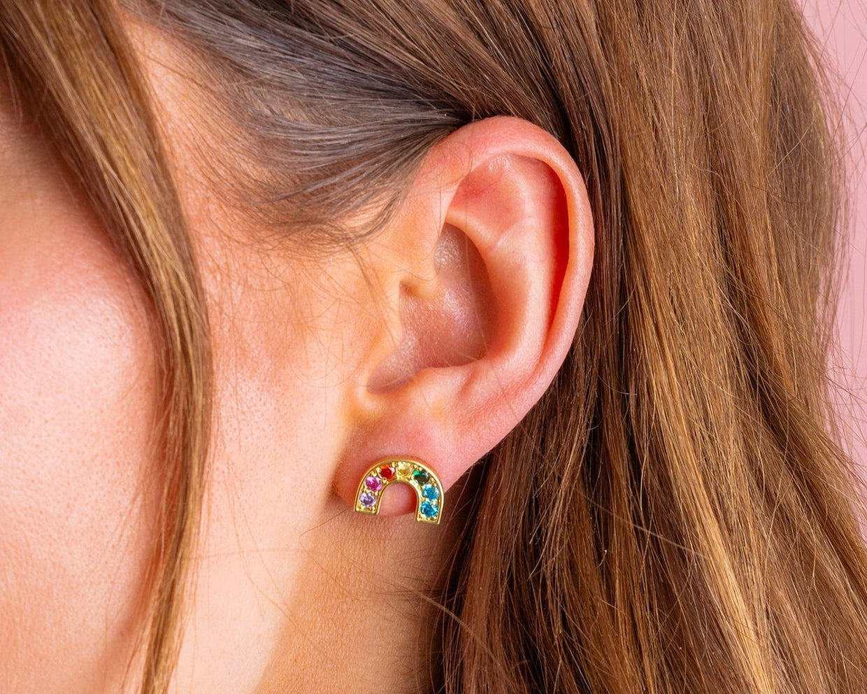 Charlie Rainbow Stud Earrings - Min. 2 (E-35)