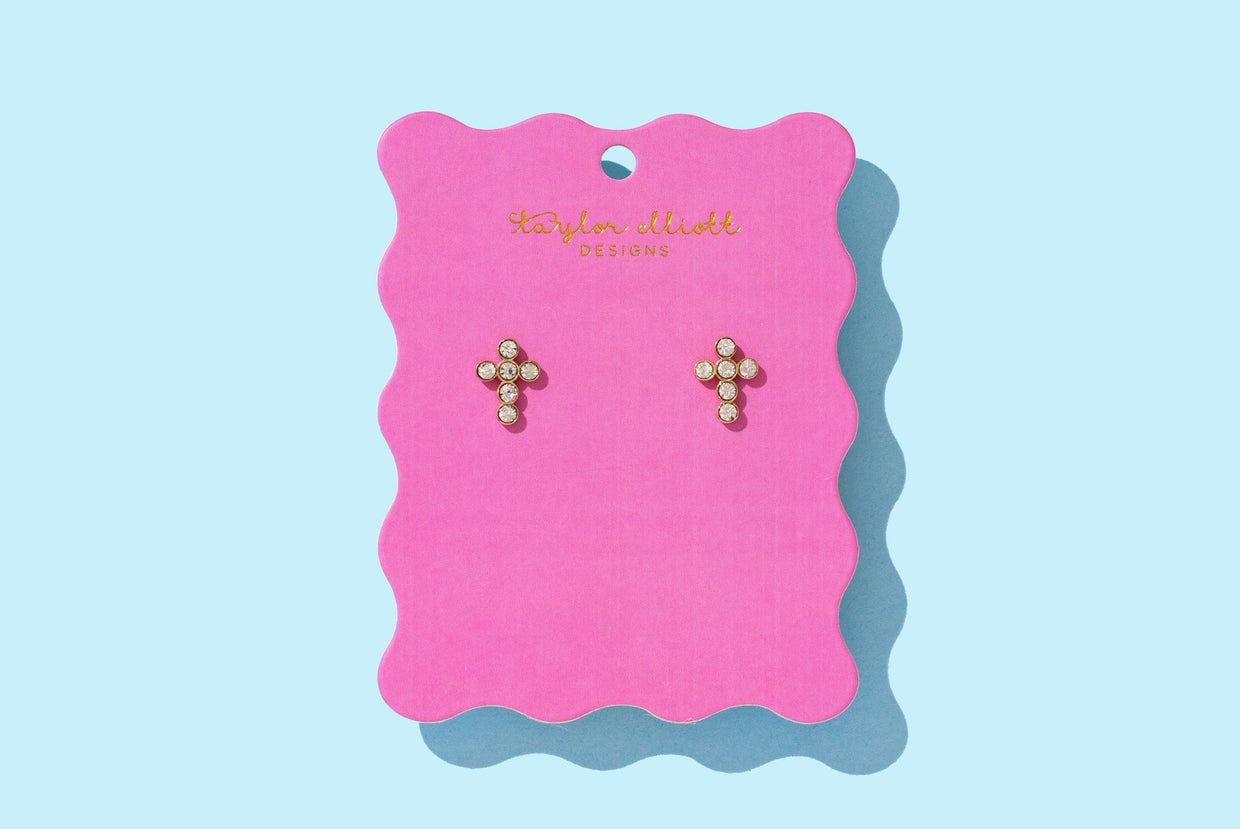 Faith Cross Earrings - 3 Colors