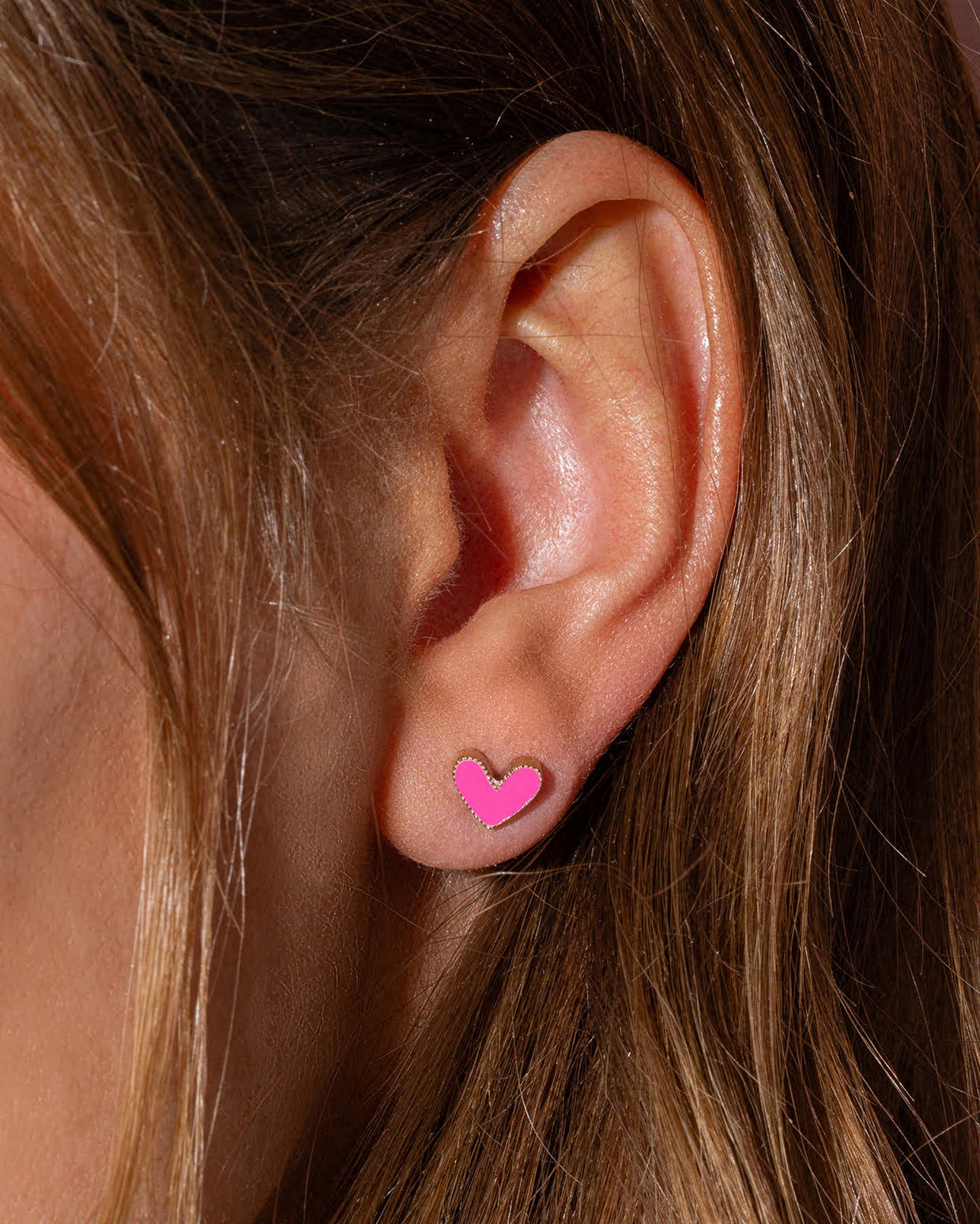 Harrison Heart Stud Earrings - Min. 2 (E-05)
