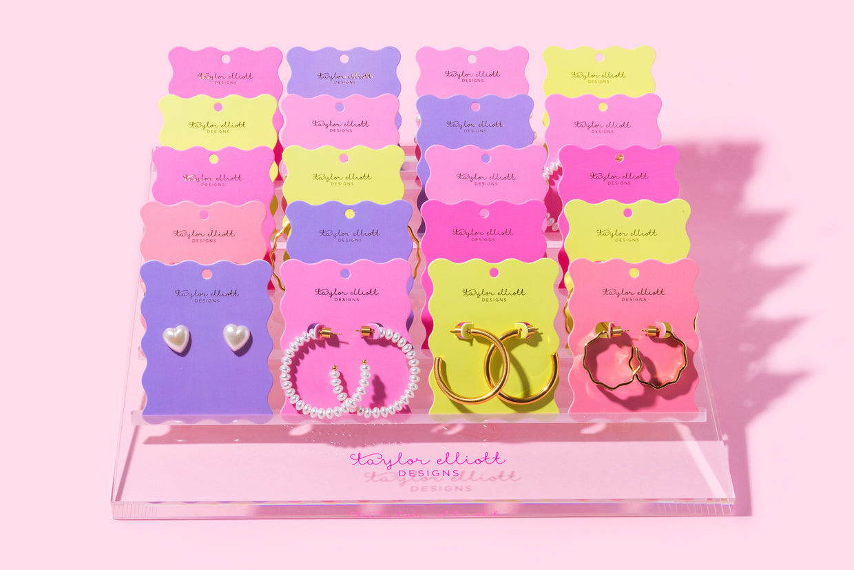 Terry Gold Hoop Earrings Medium - Min. 2 (E-10)