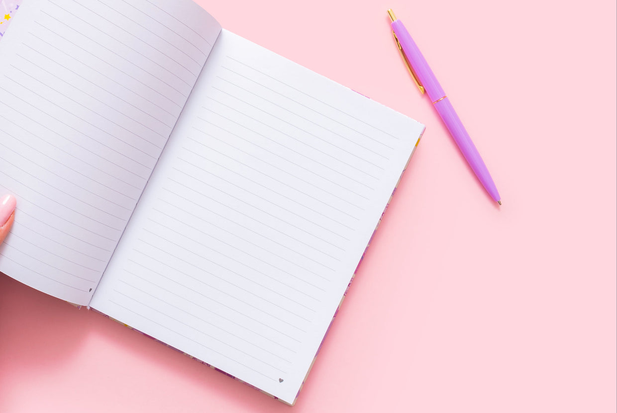 Gingham Flowers Hardcover Notebook - Min. 4 (NBK-53)