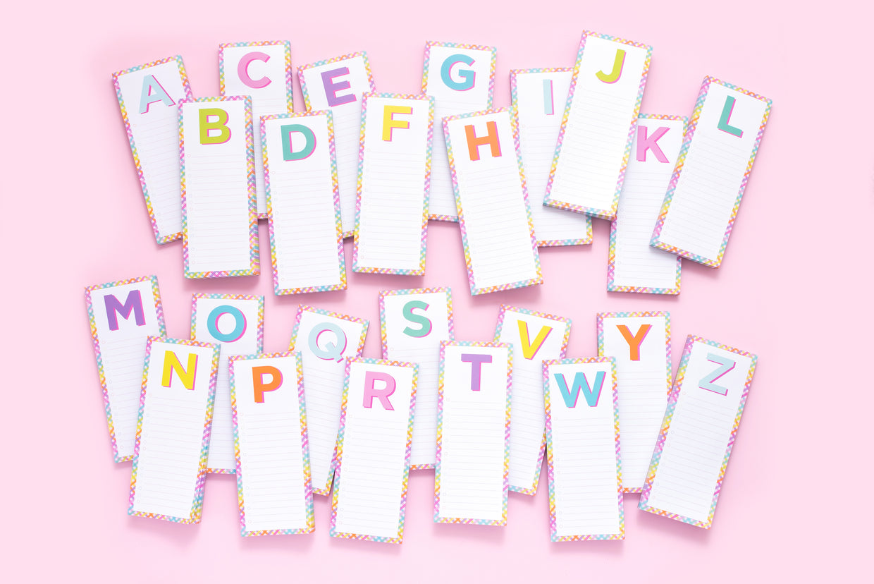 Letter List Pads A-Z - Each - Min. 4 (LP-A-Z)
