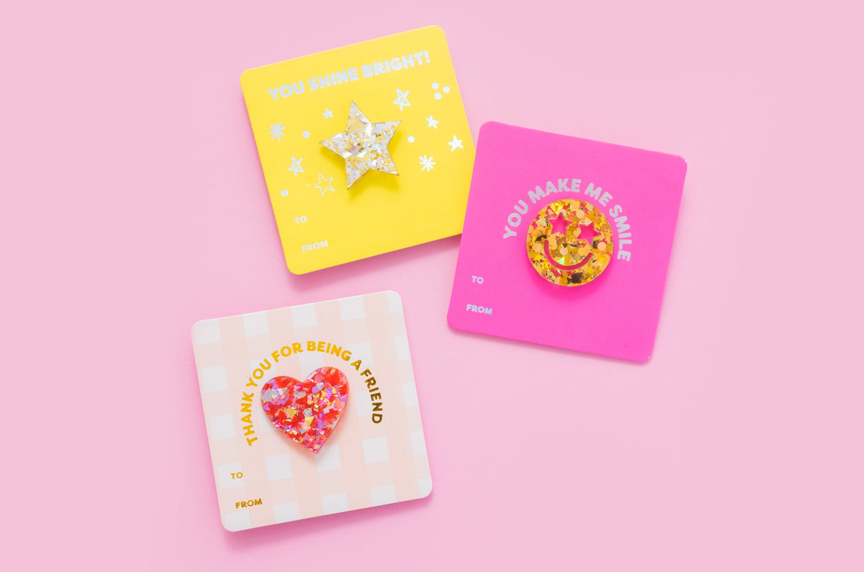 Smiley Confetti Pin Card - Min. 4 (TC-01)