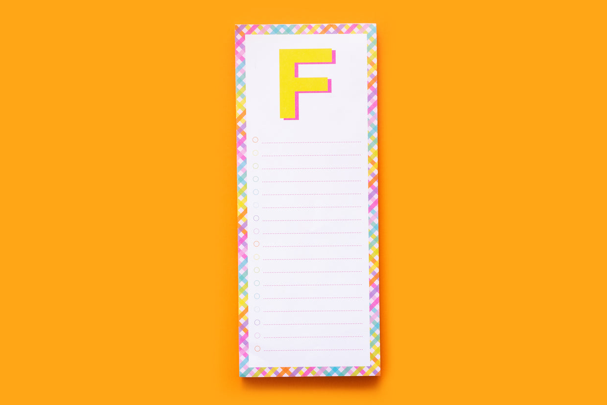 Letter List Pads A-Z - Each - Min. 4 (LP-A-Z)