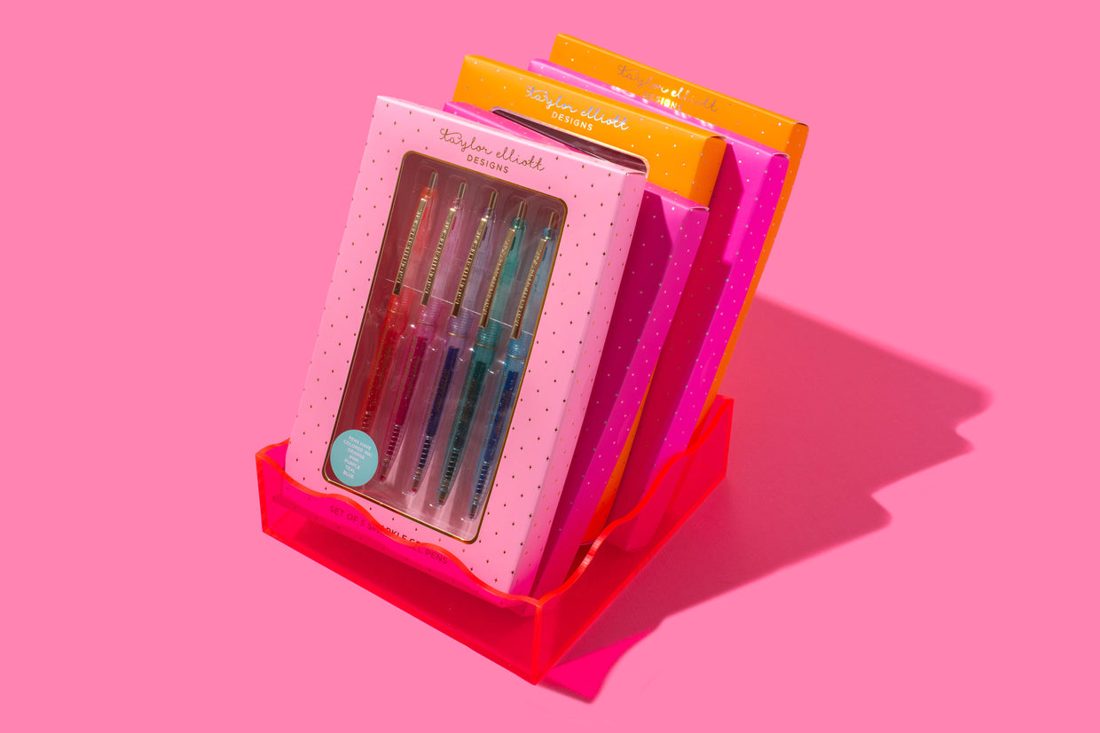 Hot Pink Square Wavy Tray - Min. 2 (TRAY-08)