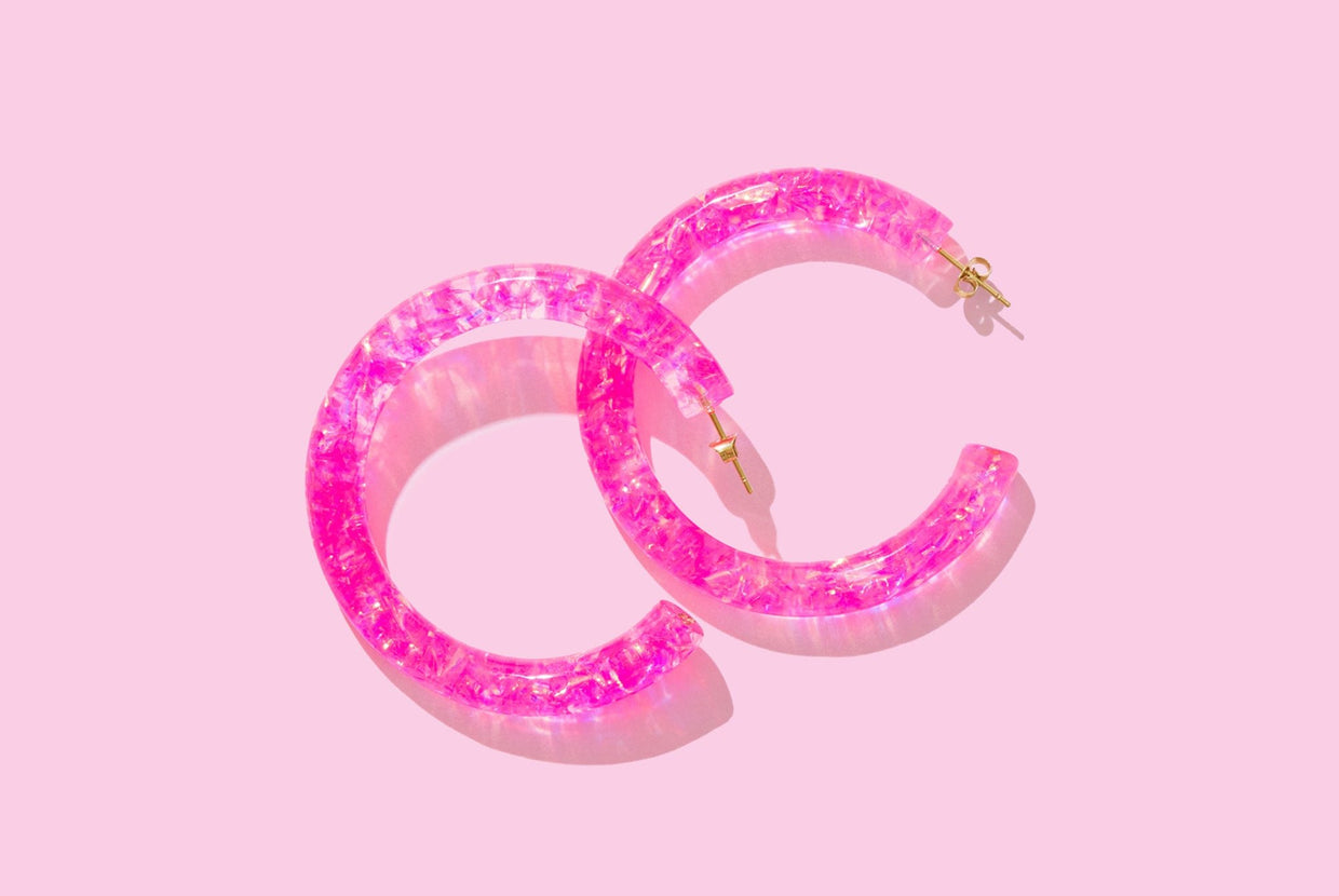 Confetti Hoop Earring Asst w/Display - Min. 1 (HOOP-ASST-DISP)