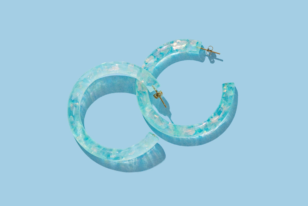 Confetti Hoop Earrings - Asst Colors - Min. 2