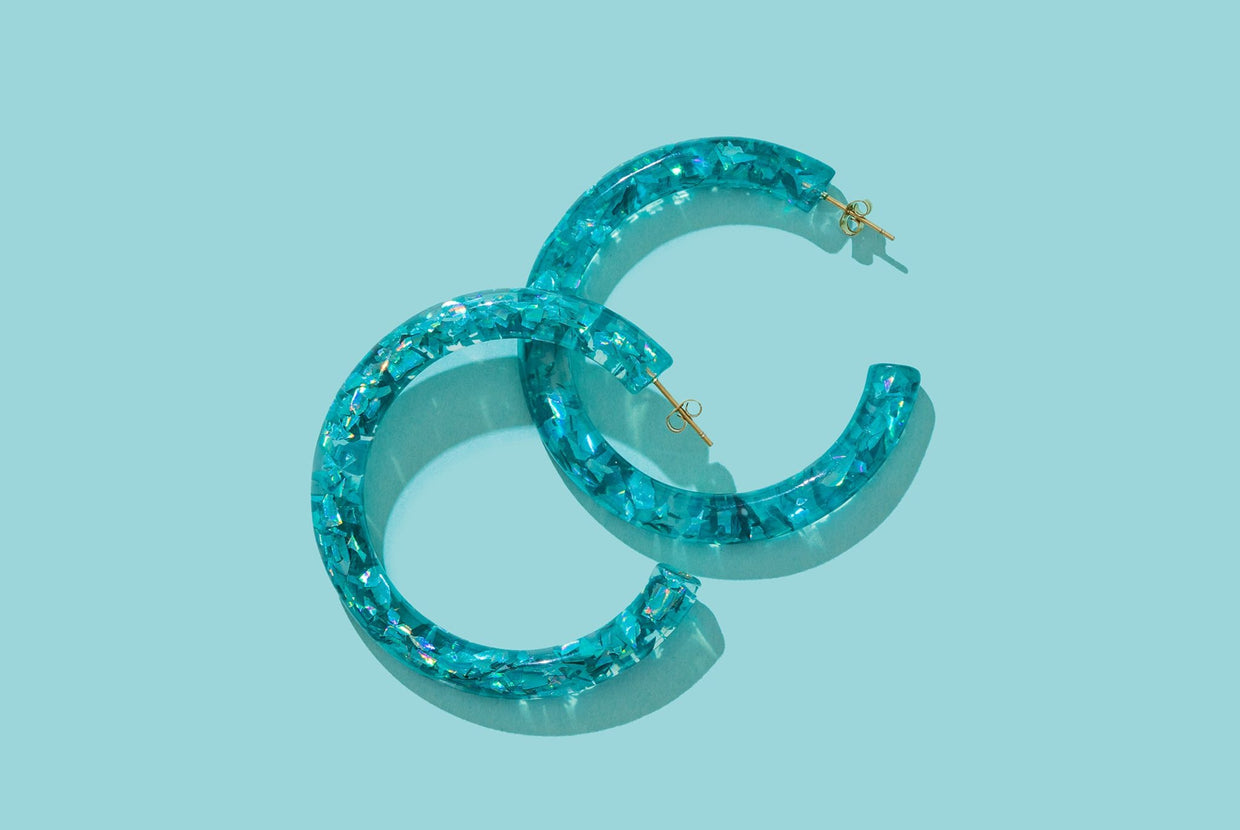 Confetti Hoop Earring Asst w/Display - Min. 1 (HOOP-ASST-DISP)