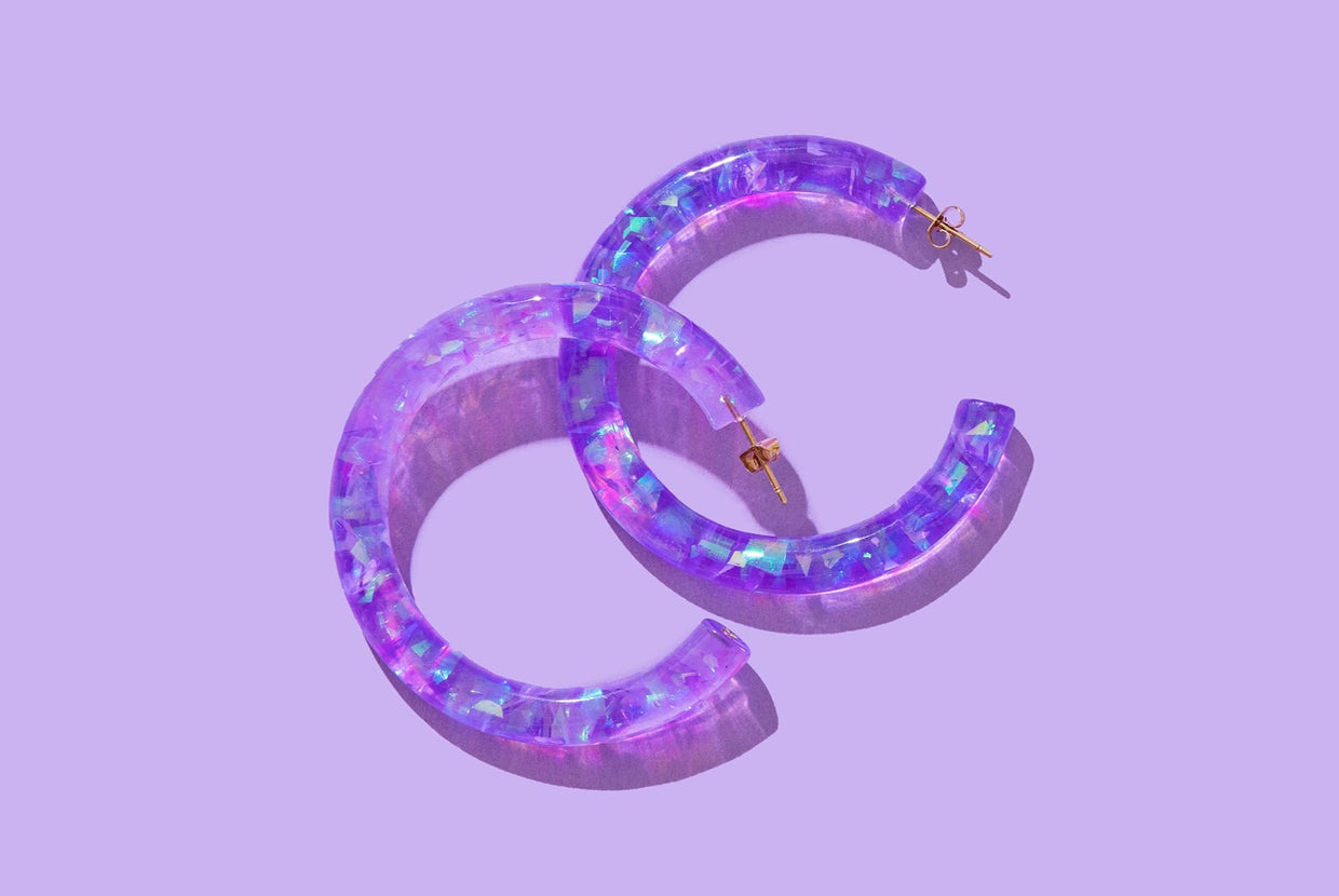 Confetti Hoop Earring Asst w/Display - Min. 1 (HOOP-ASST-DISP)