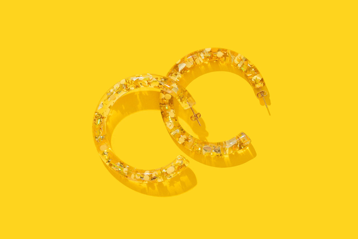 Confetti Hoop Earring Asst w/Display - Min. 1 (HOOP-ASST-DISP)