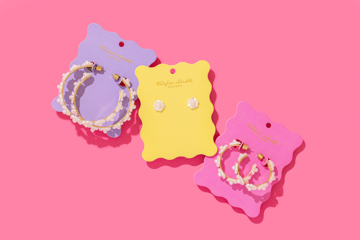 Amelia Pearl Stud Earrings - Min. 2 (E-61)