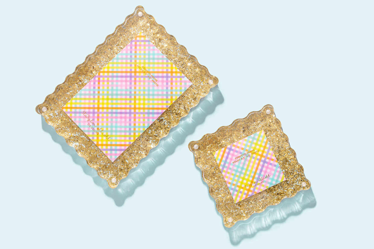 Gold Confetti Frame Small - Min. 2 (F-10)