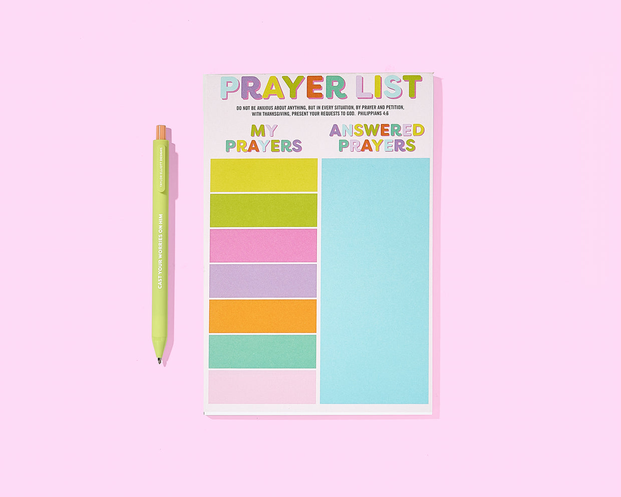 Colorful Prayer List Notepad - Min. 4 (NP-19)