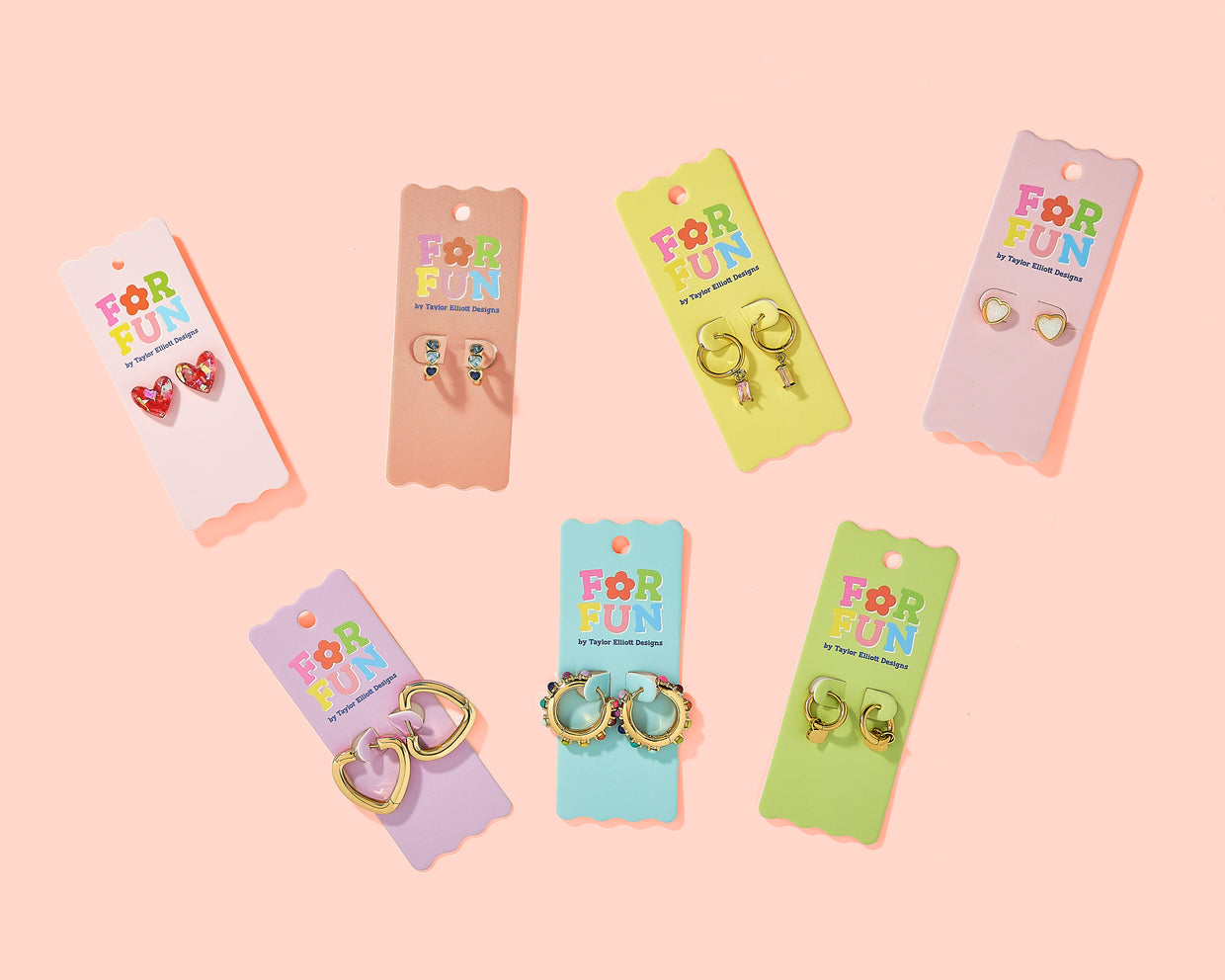 For Fun - Maxie Pink Huggie Earrings - Min. 2 (FF-E23)