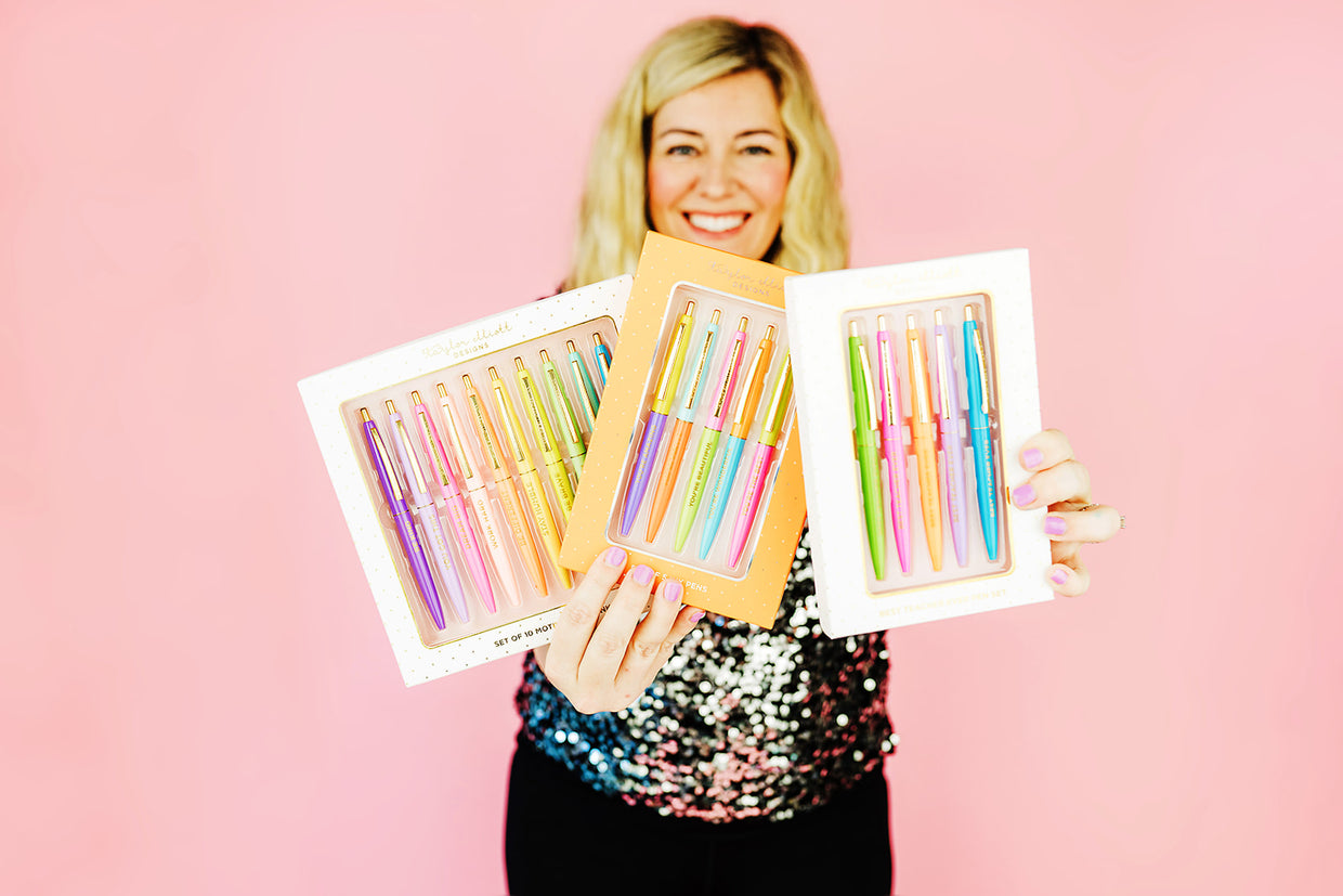 Set of 10 Motivational Pen Set - Min. 4 (PEN-02R)