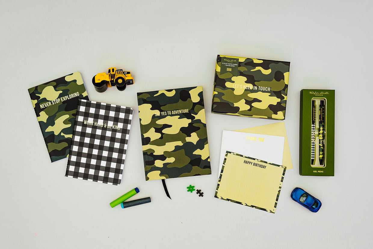Camo + Gingham Gel Pen Set - Min. 4 (PEN-22)