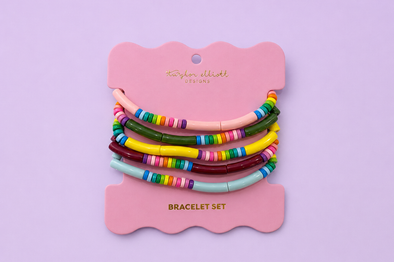 Karley Stripes Bracelet Set - Min. 2 (B-157)