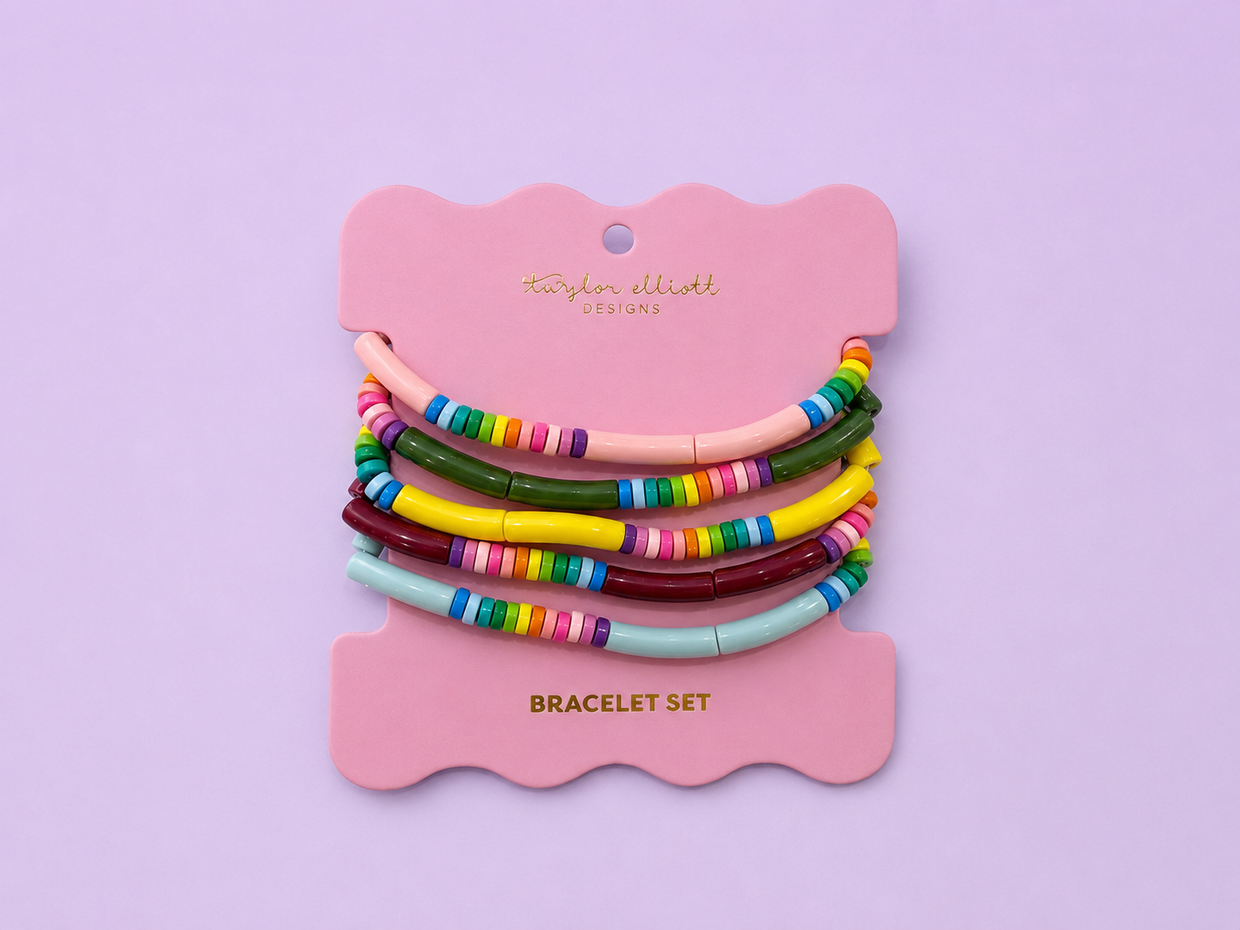 Karley Stripes Bracelet Set - Min. 2 (B-157)