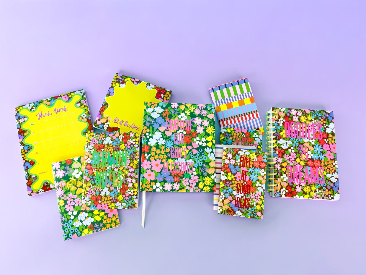 Chloe Floral Doodles and Dreams Spiral Notebook - Min. 4 (NBK-62)